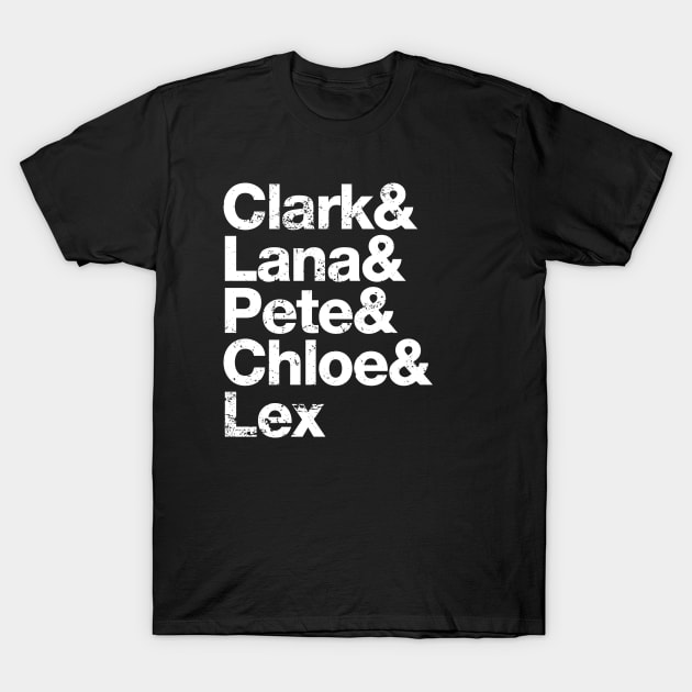 Clark Lana Pete Chloe and Lex - Smallville T-Shirt by A-team